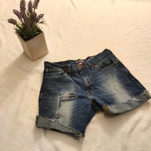 Denizen from Levi's Ripped Jean Shorts Size 32 Regular Tapered Fit